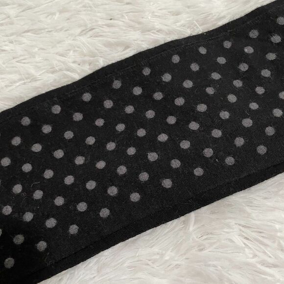 Women Vintage Coach Polka Dot Wool Scarf in Dark Gray One Size - Picture 2 of 8